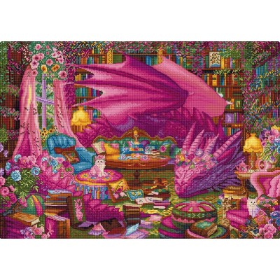  Набор для вышивания крестом LETISTITCH L9970 The Reading Realm