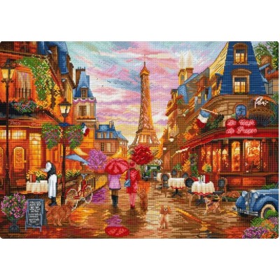 Набор для вышивания крестом LETISTITCH L9975 After the Rain, Paris