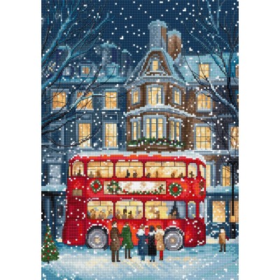 Набор для вышивания крестом LETISTITCH L9982 London Christmas Bus