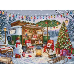 Набор для вышивания крестом LETISTITCH L9990 Christmas Trailer