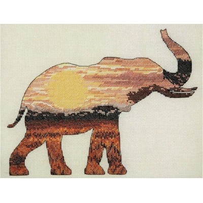 Elephant Silhouette - Anchor MAIA - набор вышивки крестом Elephant Silhouette - Anchor MAIA - набор вышивки крестом