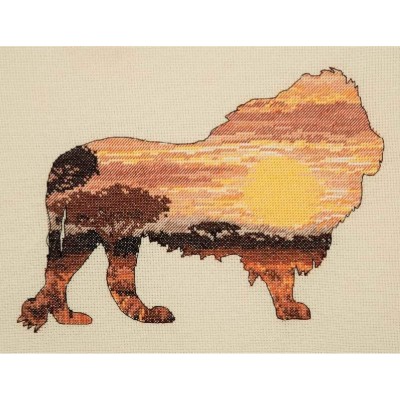 Lion Silhouette - Anchor MAIA - набор вышивки крестом Lion Silhouette - Anchor MAIA - набор вышивки крестом