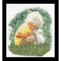 Набор для вышивки крестом Thea Gouverneur 1046 Boy & Rabbit