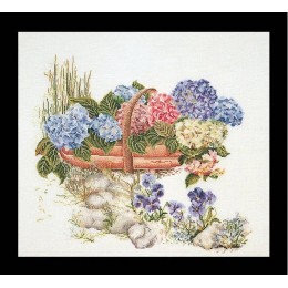 Набір для вишивання хрестиком Thea Gouverneur 2063 Mixed Hydrangea Набір для вишивання хрестиком Thea Gouverneur 2063 Mixed Hydrangea