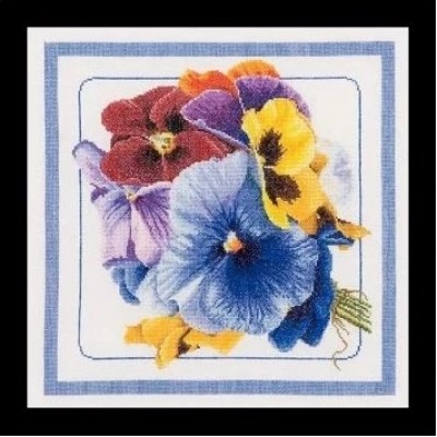 Набор для вышивки крестом Thea Gouverneur 435 Pansies Набор для вышивки крестом Thea Gouverneur 435 Pansies