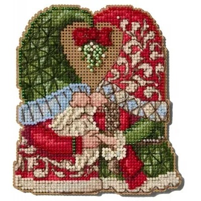 Набор для вышивания крестом Mill Hill JS202516 Gnomes Mistletoe Couple/Пара гномов с омелой Набор для вышивания крестом Mill Hill JS202516 Gnomes Mistletoe Couple/Пара гномов с омелой