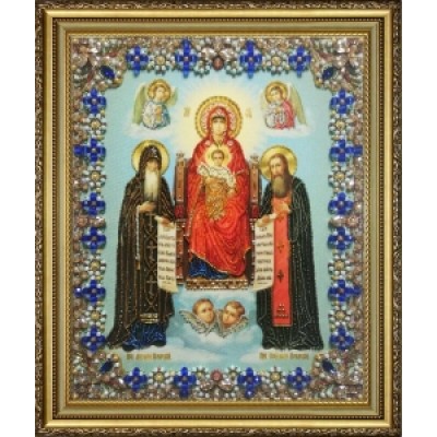 Вышивка бисером икон - Картины бисером - Икона Божией Матери Свенская-Печерская Р-427