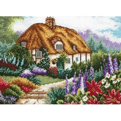 Набір для вишивання Anchor PCE593 Cottage Garden In Bloom / Котедж Набір для вишивання Anchor PCE593 Cottage Garden In Bloom / Котедж