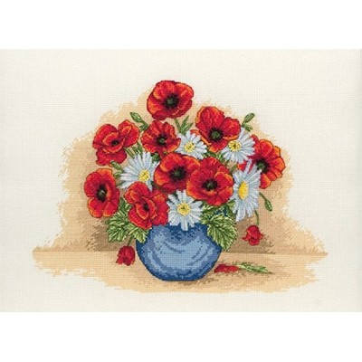 Набор для вышивания Anchor PCE879 Poppy Spray / Маки в вазе Набор для вышивания Anchor PCE879 Poppy Spray / Маки в вазе