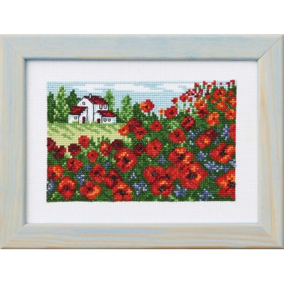Набір для вишивання PERMIN 13-1327 Поле маків / Poppyfield