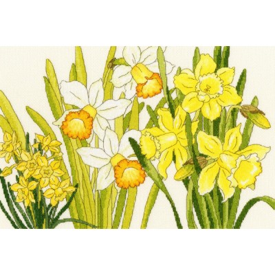 Набор для вышивки крестом Bothy Threads XBD10 Daffodil Blooms / Нарцисс цветет Набор для вышивки крестом Bothy Threads XBD10 Daffodil Blooms / Нарцисс цветет