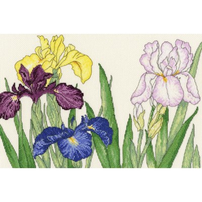Набор для вышивки крестом Bothy Threads XBD14 Iris Blooms / Ирис цветёт Набор для вышивки крестом Bothy Threads XBD14 Iris Blooms / Ирис цветёт