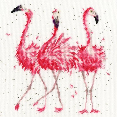 Набор для вышивки крестом Bothy Threads XHD24 Pink Ladies / Розовые фламинго Набор для вышивки крестом Bothy Threads XHD24 Pink Ladies / Розовые фламинго