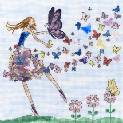 Набор для вышивания крестом Bothy Threads XMM2 Butterfly Dance / Танец