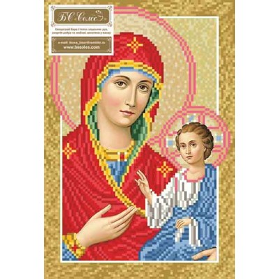 Схема для вишивки бісером БС Солес БО Богородиця Одигітрія