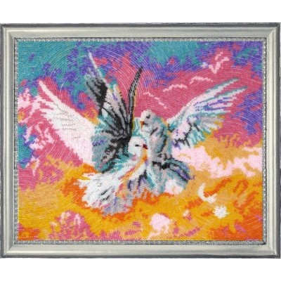 Набор для вышивки бисером - Butterfly - №522 Голубки Набор для вышивки бисером - Butterfly - №522 Голубки