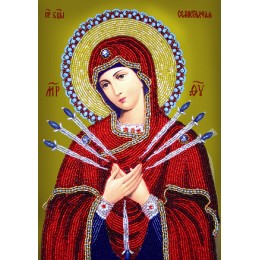 Вишивка бісером ікон - Витончене рукоділля - БП-122 Ікона Богородиця Семистрільна Вишивка бісером ікон - Витончене рукоділля - БП-122 Ікона Богородиця Семистрільна