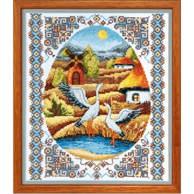 Набір для вишивання хрестиком - Crystal Art - ВТ-011 На заливних лугах Набір для вишивання хрестиком - Crystal Art - ВТ-011 На заливних лугах