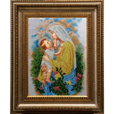 Схема для вышивки бисером икон БС Солес ДМР Дева Мария Розария