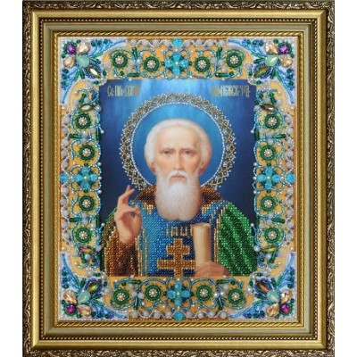 Вышивка бисером икон - Картины бисером - Р-410 Икона Святой Сергий Радонежский
