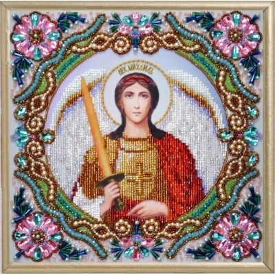 Вышивка бисером икон - Картины бисером - Р-395 Икона Архангела Михаила Вышивка бисером икон - Картины бисером - Р-395 Икона Архангела Михаила