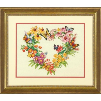 Набор для вышивки крестом - Dimensions - 70-35336 Wildflower Wreath (Венок из полевых цветов) Набор для вышивки крестом - Dimensions - 70-35336 Wildflower Wreath (Венок из полевых цветов)