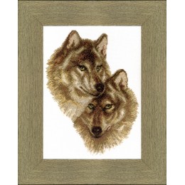 Набір для вишивання хрестиком - Crystal Art - ВТ-058 Вовк та вовчиця Набір для вишивання хрестиком - Crystal Art - ВТ-058 Вовк та вовчиця