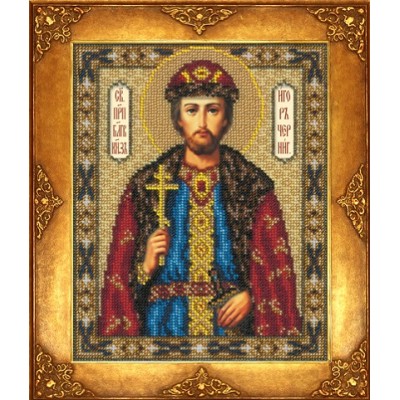 Вышивка бисером икон - Русская искусница - №364 Икона Святого Игоря Вышивка бисером икон - Русская искусница - №364 Икона Святого Игоря