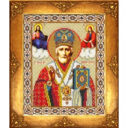 Вишивка бісером ікон - Російська майстриня - №314 Ікона Св. Миколай Чудотворець Вишивка бісером ікон - Російська майстриня - №314 Ікона Св. Миколай Чудотворець