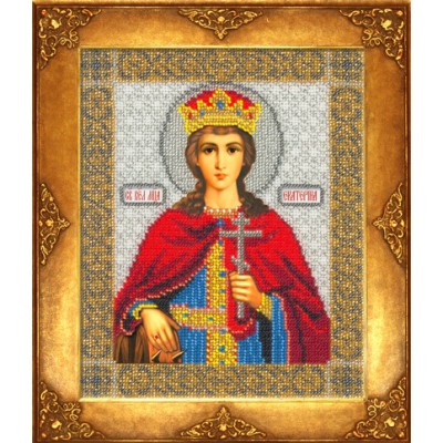 Вишивка бісером ікон - Російська майстриня - №317 Ікона Св. Катерина Вишивка бісером ікон - Російська майстриня - №317 Ікона Св. Катерина